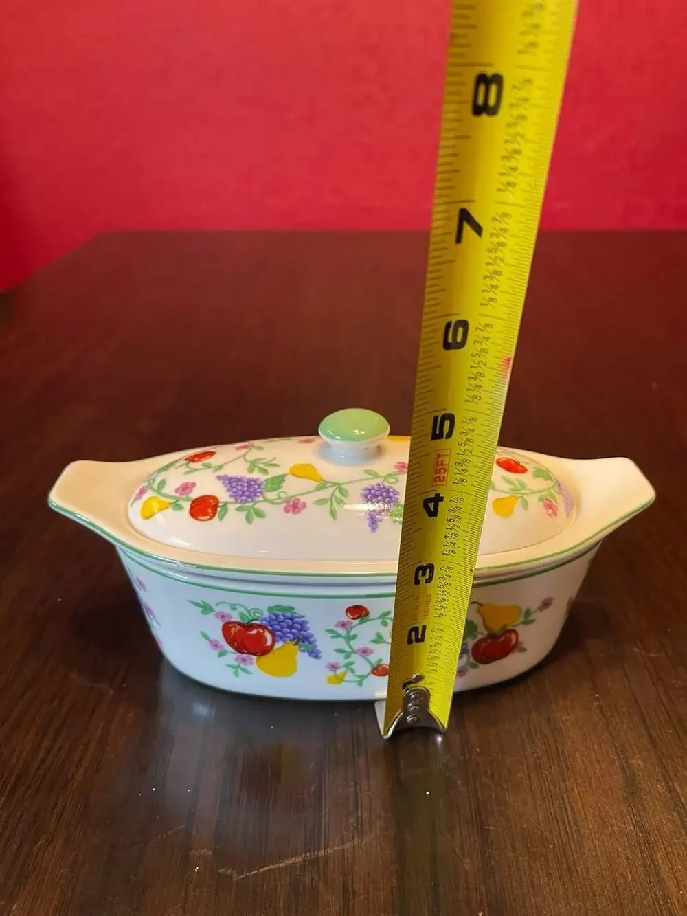 Cook Street Fruit Design Butter Boat Covered Dish